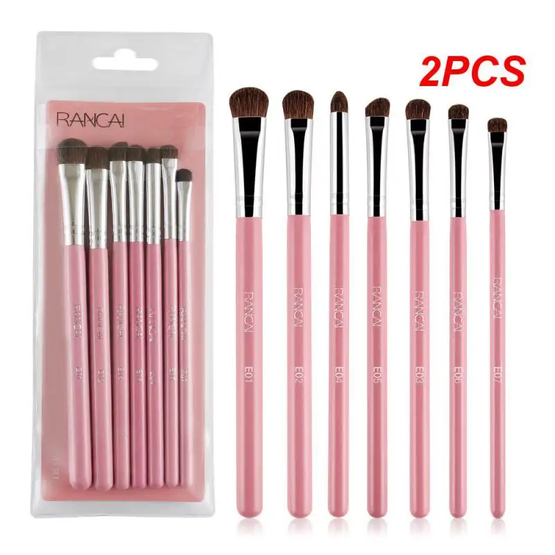 2PCS Eyeshadow BrushMakeup Brushes Miešanie obočia kefy Prírodné štetiny