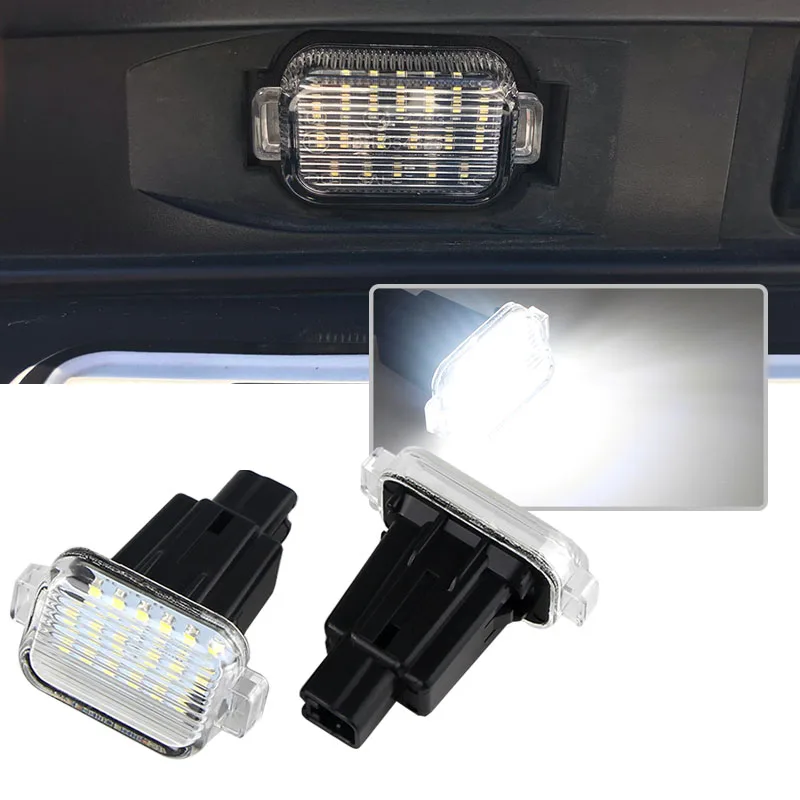 2PCS FREBSKÁ BIELA ​​LED LED ŠPZ LIGHT LIGHT pre Mazda A/T (AKA Mazda 6) 2014-2020 pre Mazda3 hatchback 2014-2018
