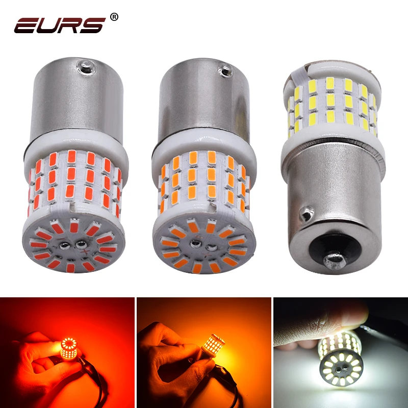 2PCS Free Free 1156 LED P21W BA15S 1157 LED BAY15D S25 57SMD 3014 Automatické LED žiarovky Turb Signál LED LED žiarovky Light Car Lights 12V 24V