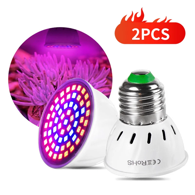 2pcs Full Spectrum E27 220V LED rastlina Grow Svetlá žiarovka Fitolampy Fyto lampa pre vnútorné rastliny záhradná hydroponika pestovaná stanová skrinka