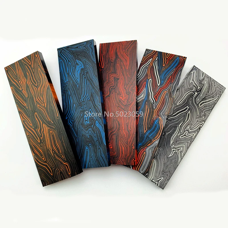 2pcs g10 nôž rukoväť Materiál DIY rukoväť rukoväte 5 farieb kompozitný materiál damascus vzor G-10 držiak nástrojov Nástroj Materiál