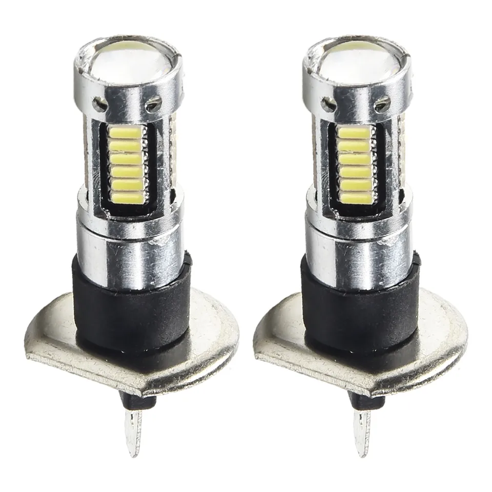 2PCS H1 LED hmlové žiarovky 6000K White LED hmla Hnačka Super Bright 4014 DC 12V až 24 V Svietiteľné žiarovky Svetlá