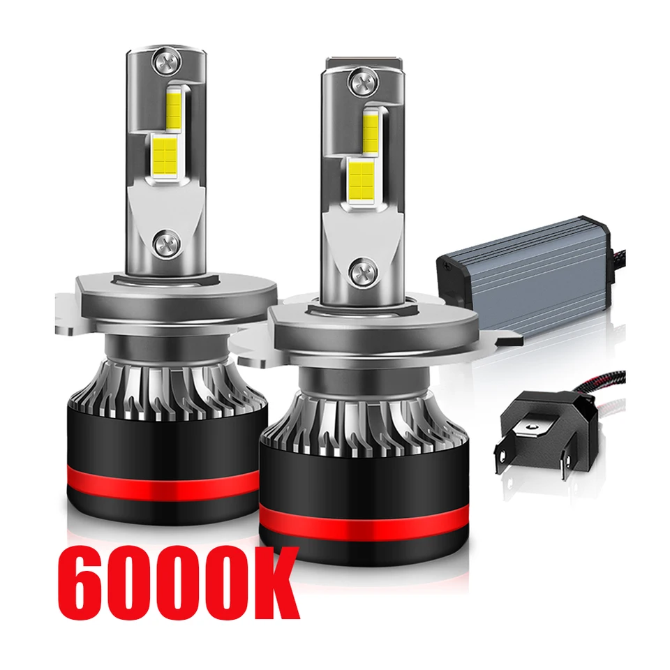 2pcs H4 H7 LED žiarovky LED svetlomety H1 H11 9005 HB3 9006 HB4 12V 48W IP67 6000K Biely automatický svetlomet