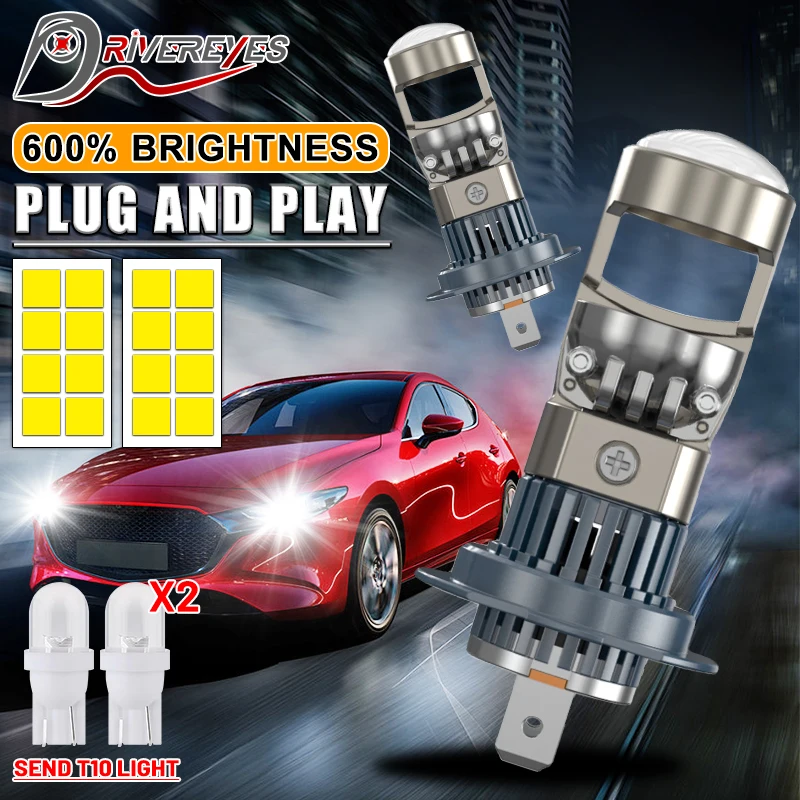 2PCS H7 H11 H8 BI LED 9005 HB3 9006 HB4 H9 Super jasné svetlomety automobilu 1: 1