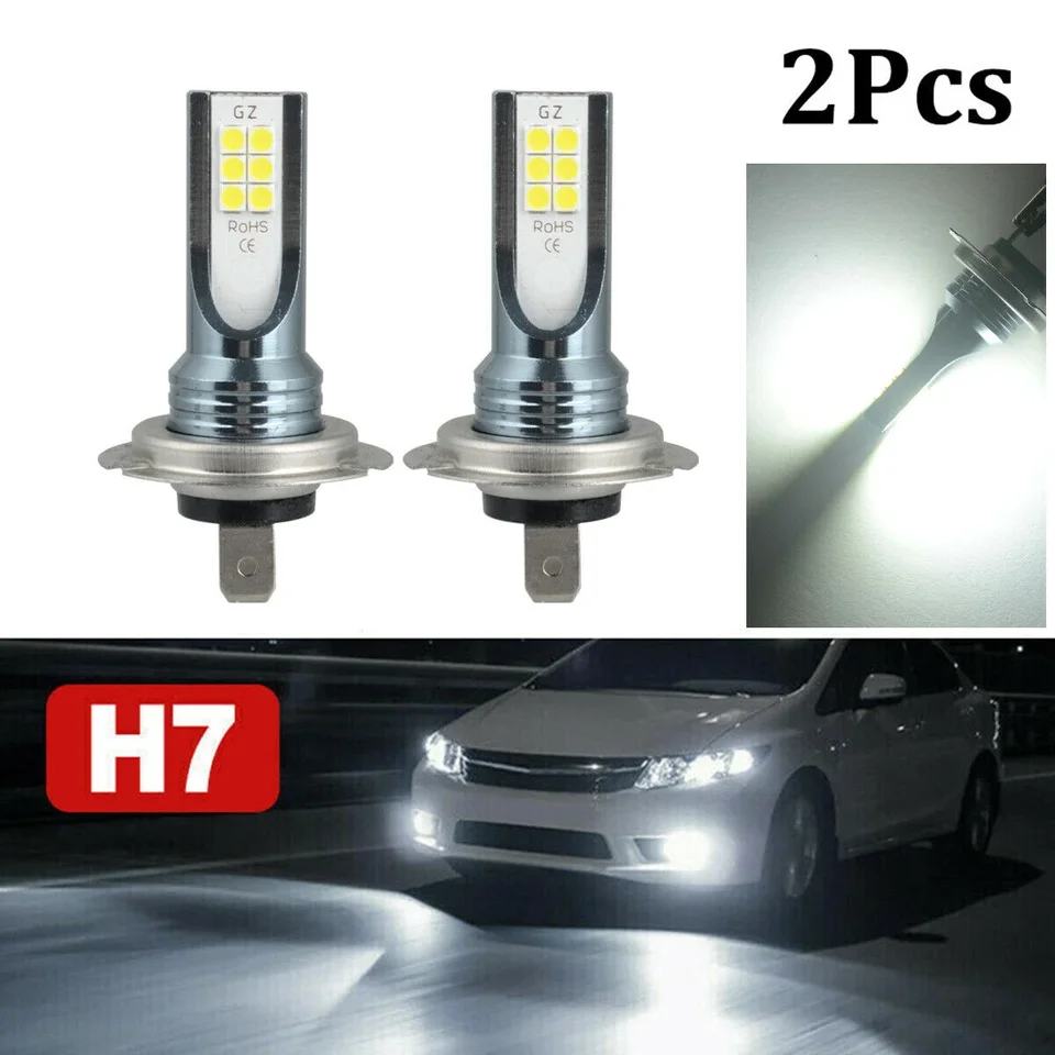 2PCS H7 H4 LED žiarovky Super Bright H11 H8 H9 9005 HB3 9006 HB4 Hmlové svetlá H1 H3 H16 Automatické riadenie Running Light Light LED LED 12V
