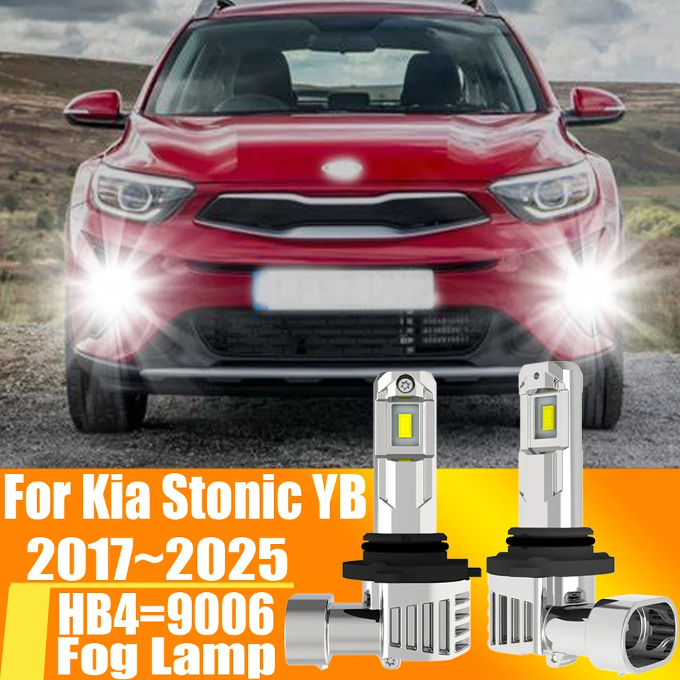 2PCS HB4 9006 LED FOG Hmlové svetlo Canbu Automobilové žiarovky Vysoký výkon 6000K Xenon biele svetlomet Diode Light 12V 55 W pre Kia Stonic YB 2017 ~ 2025