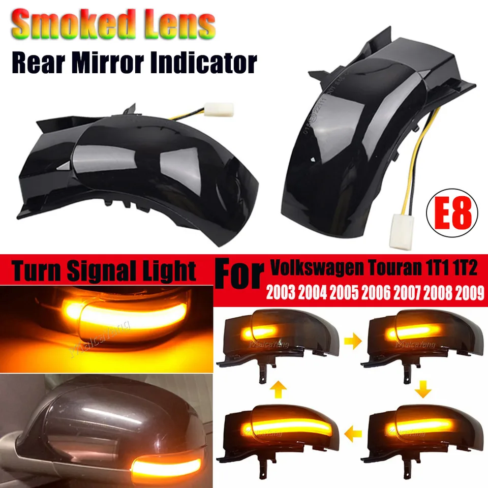 2pcs Hight Quality Dynamic Turn Signal Light LH-1T0949101 Indikátor spätného zrkadla pre VW Touran 2003 2004-2010