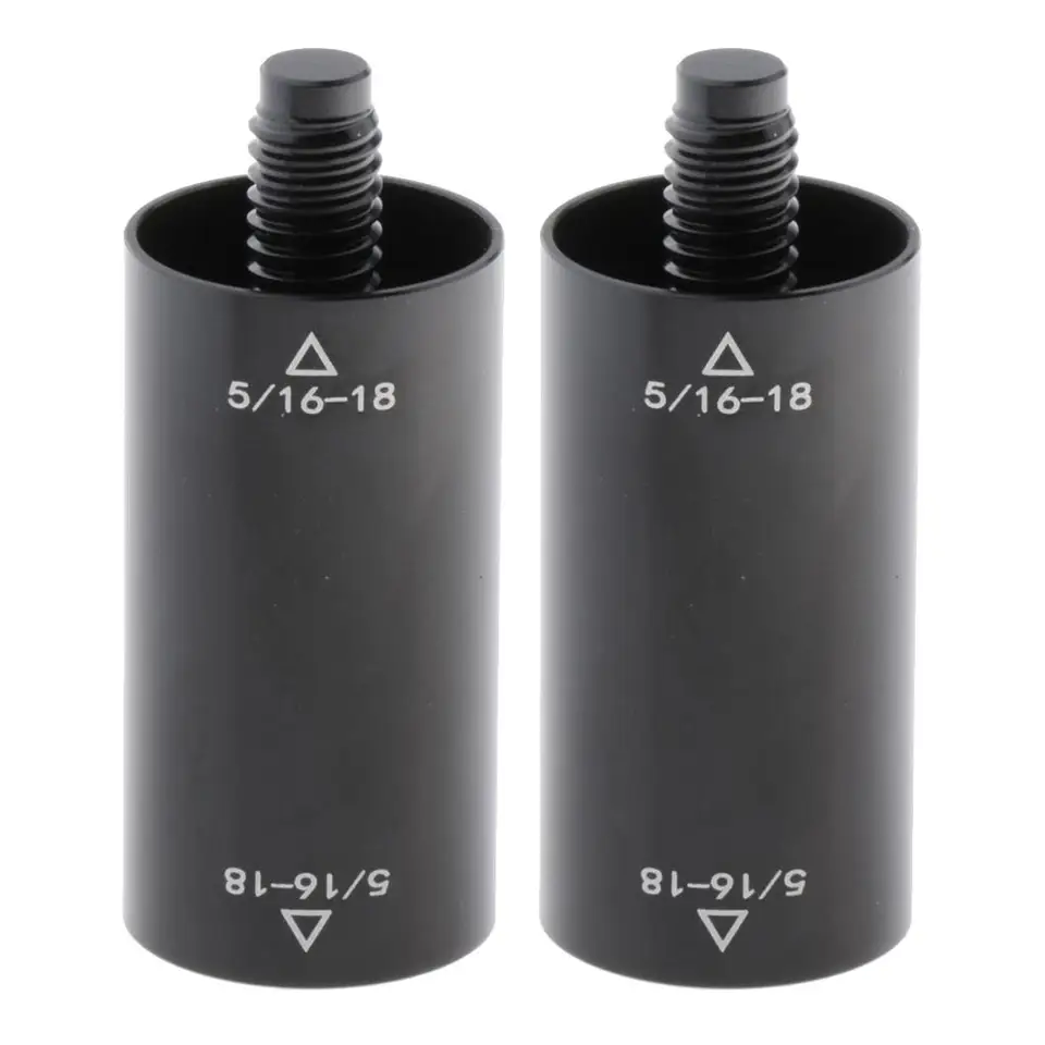 2pcs Hliníkový bazén na základe predĺženia stredného hriadeľa Kĺbový konektor 1.6 ''