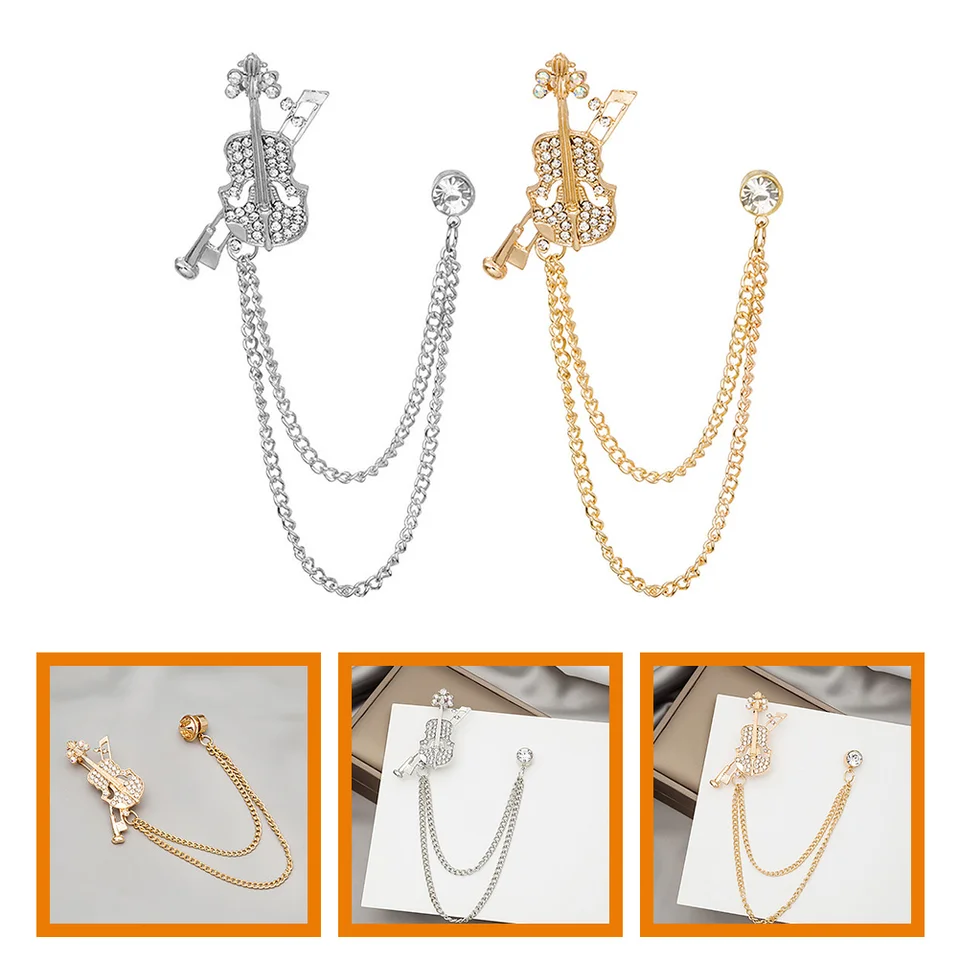 2pcs husľový kolík kreatívne oblečenie špendlíky husle brošňa nástroj klopný špendlík pre oblek nástroj brošňa huslia klopa klopa pin