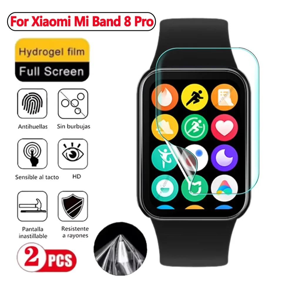 2pcs Hydrogel Film pre Xiaomi Mi Band 8 Pro 8Active Screen Protector pre Xiaomi Mi Band 9 Pro 9 Active Active Film Not Glass
