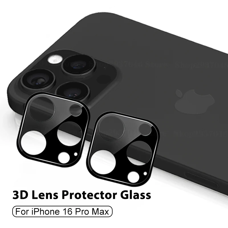 2pcs iPhone16Promax Black Lens Protector pre iPhone 16 Pro Max Plus iPhone16 Promax Zadný 3D príslušenstvo pre ochranné sklo fotoaparátu