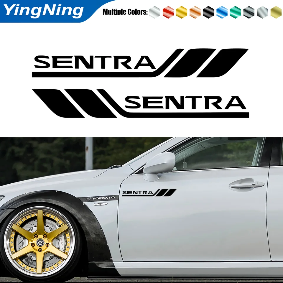 2pcs karoséria tela na bočné nálepka automobil reflexný dekoratívny nárazník s listami vinylové nálepky pre nissan Sentra Auto doplnky