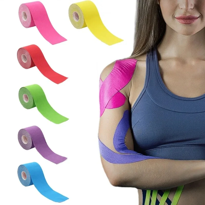 2pcs kineziologická páska Medical Athletic Sports Recovery Strippping Gym Fitness nepremokavá tenisová svalová bolesť obväzu 2ks k