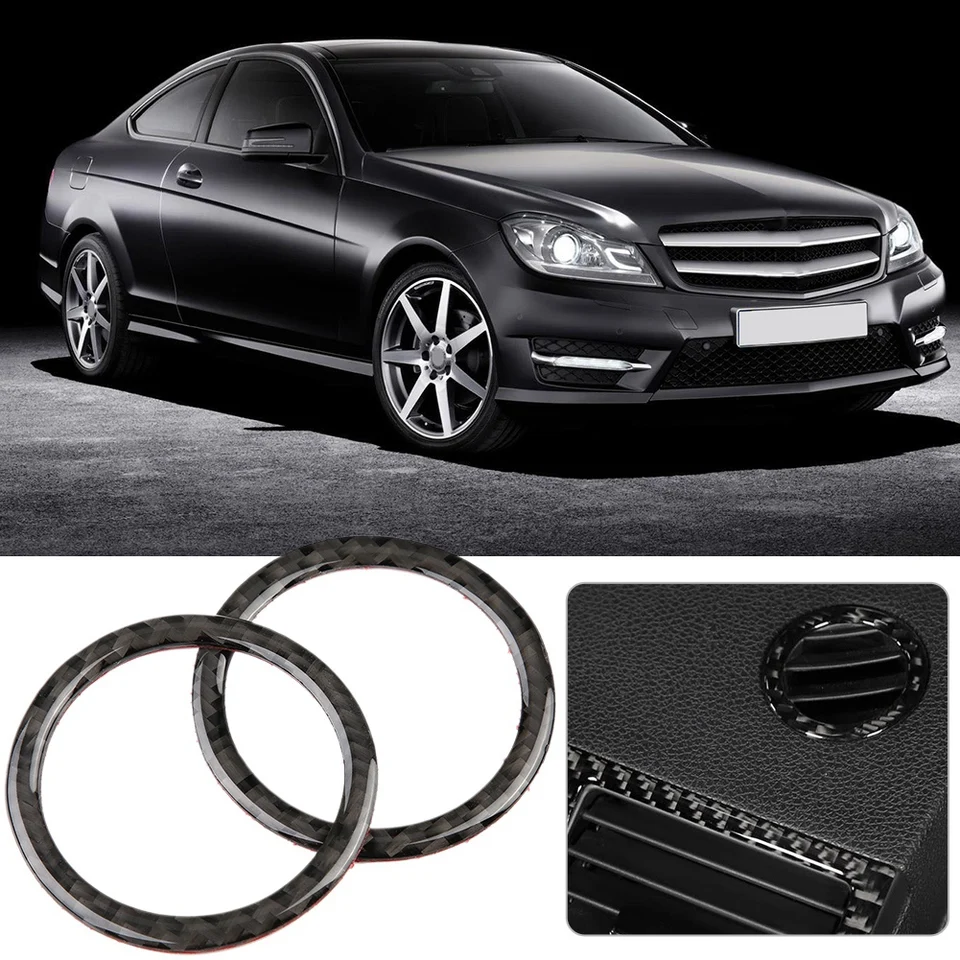 2pcs klimatizačný vývodný vývodný výzdobový výzdobový kryt obklad pre Mercedes Benz C Class W204 2005-2012