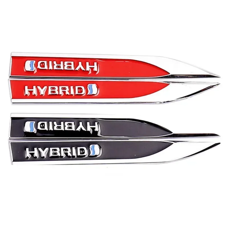 2PCS kovové hybridné logo Side Fender Emblem odznak nálepky pre nálepky pre Toyota Rav 4 Prado Camry Corolla Yaris Car Auto
