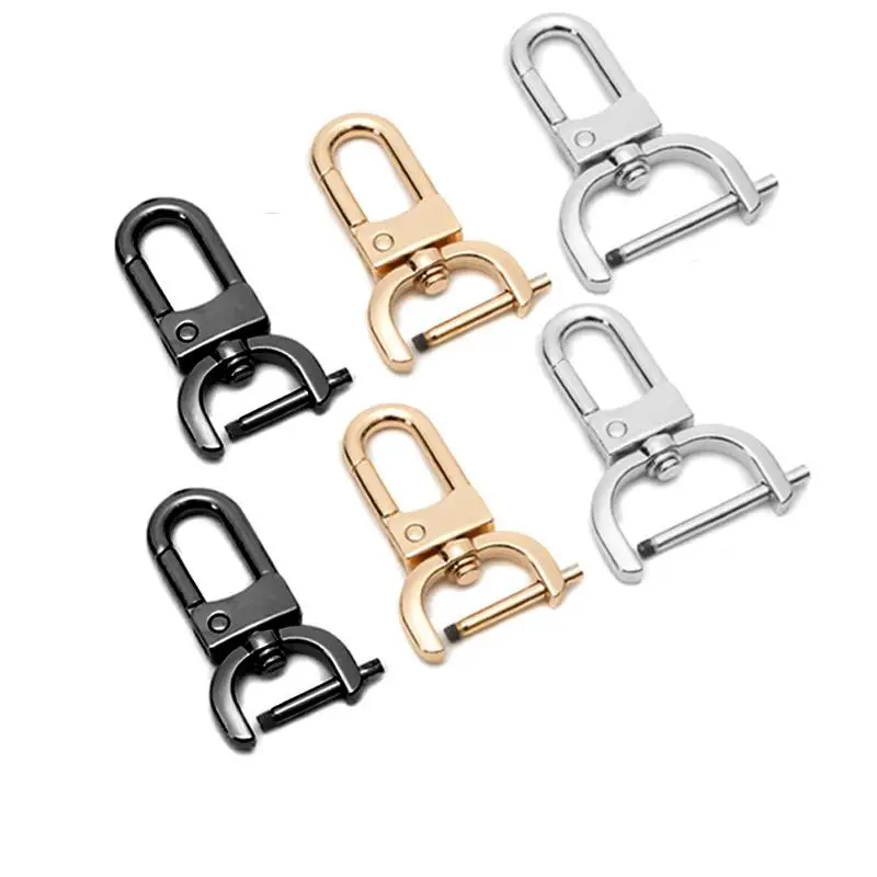 2PCS kovové odnímateľné spúšťacie spútky spúšťacie spúšťacie spúšťače pre kožené popruhy/ pásové kľúče Webbing Pet Leash Hooks