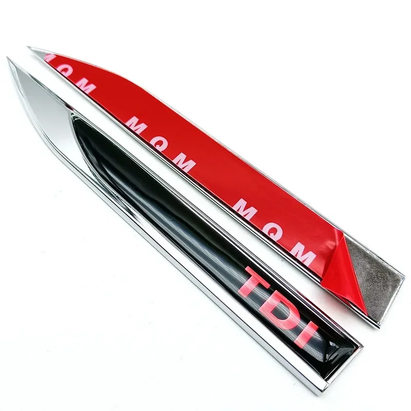 2pcs kovové TDI Side Fender Badge znak nálepky nálepky pre Volkswagen VW Polo Passat Golf 5 6 7 Mk7 Mk4 Mk5 Mk6