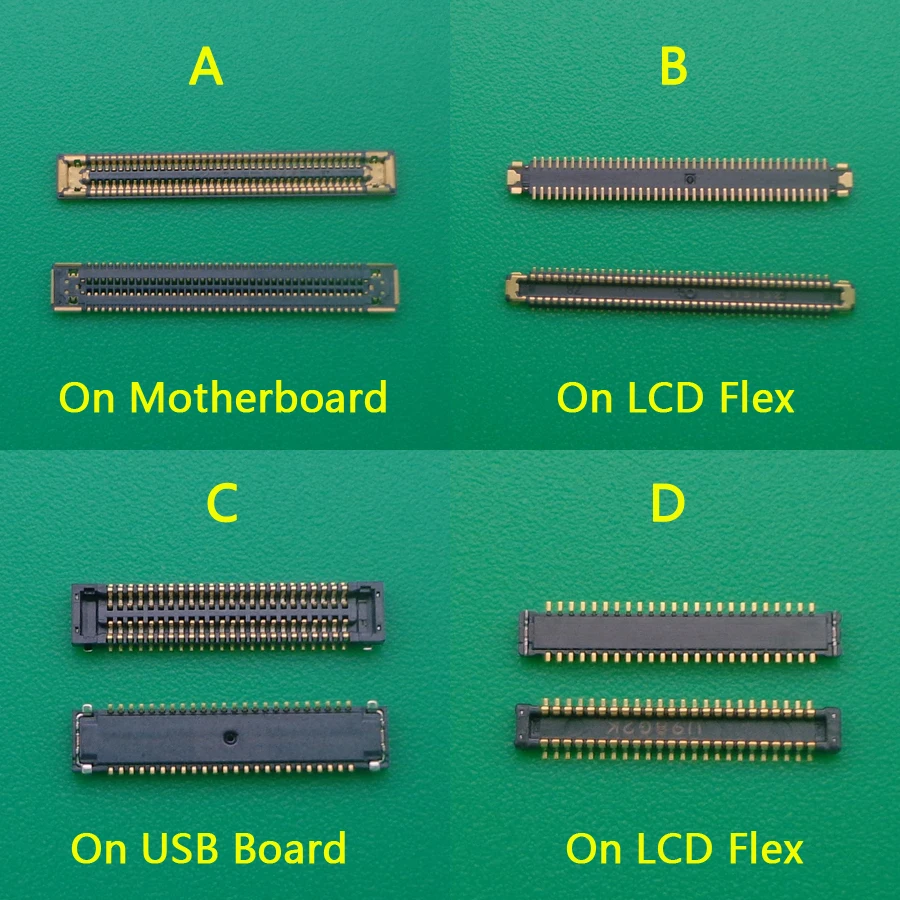 2pcs LCD displej obrazovky Flex FPC Connector pre Samsung Galaxy A12 A125 A125F M12 M127 M127F USB nabíjačka