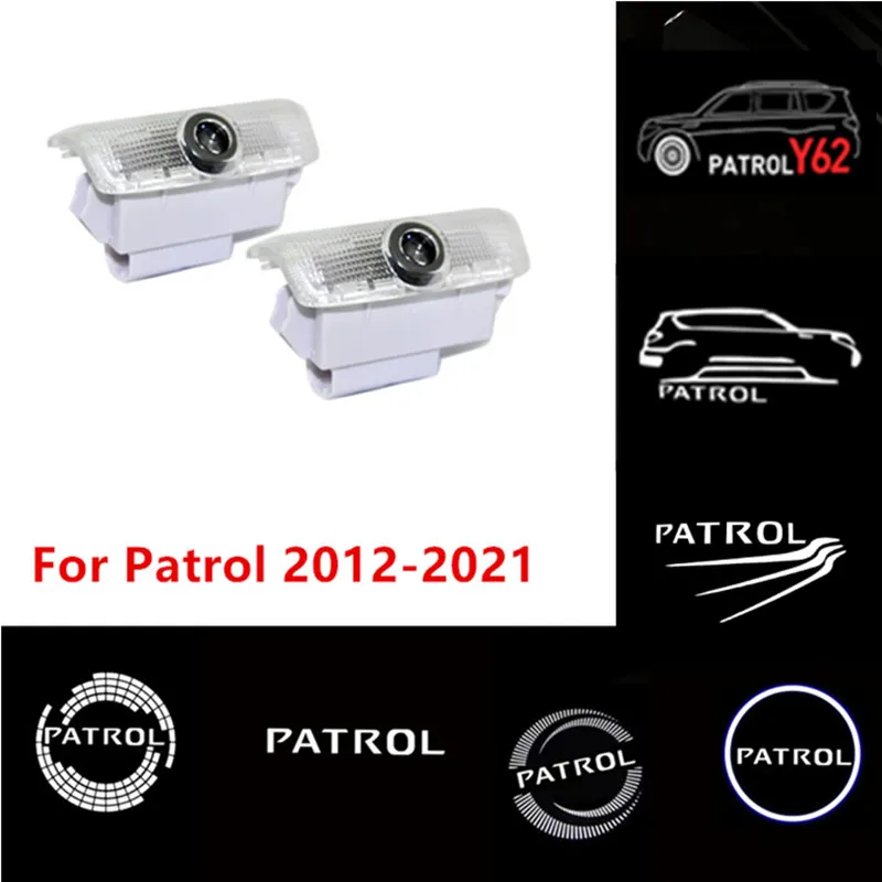 2pcs LED DOOR DOOR DOHORT LOGE LOGO Svetlo pre hliadku Y62 ARMADA 2013 2014 2015 2016 2017 2018 2018 Automatické doplnky