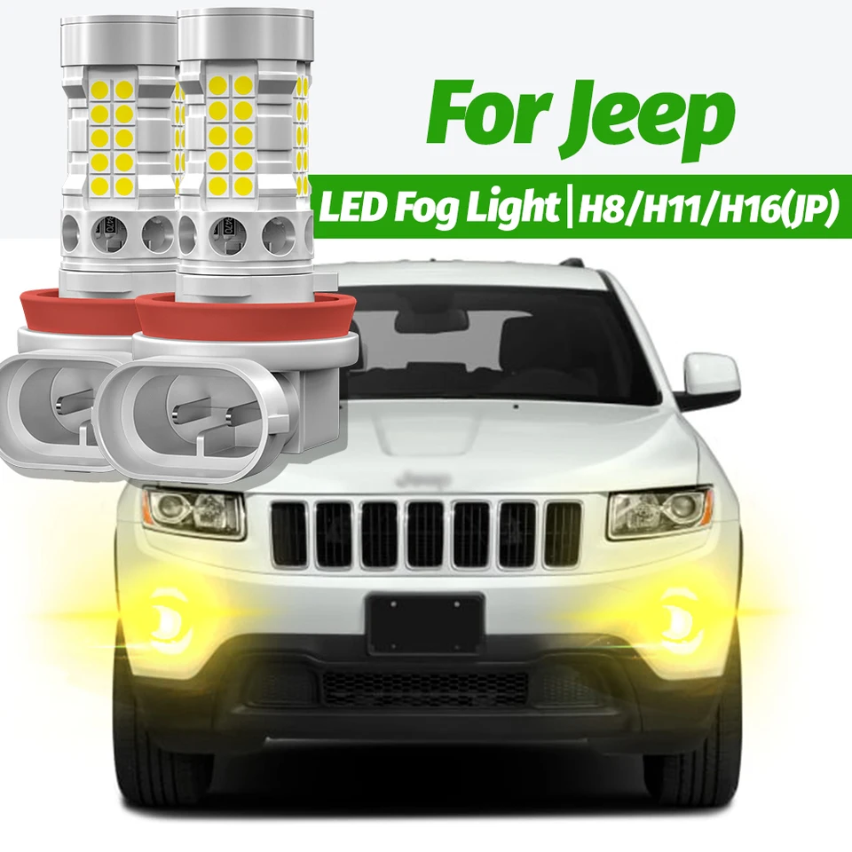2pcs LED hmlové svetlo svetlo blubová lampa H11 Canbus žiadna chyba pre Jeep Cherokee KL 2014-2019 Compass 2011-2021 Grand Cherokee 4 Renegade