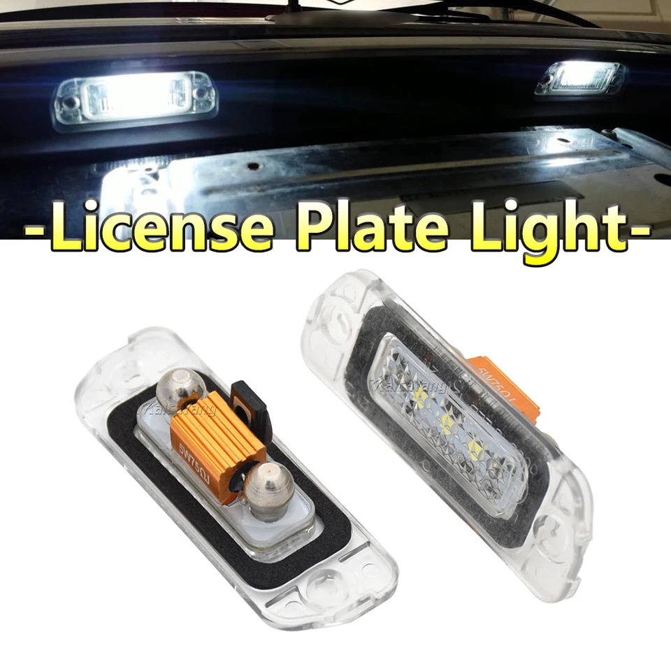 2pcs LED licenčné licencie Licencia Light Lights Light Light for Mercedes Benz W163 W164 X164 Ml Gl R Class 2005 2006 2007 2008-2011 2012 2012