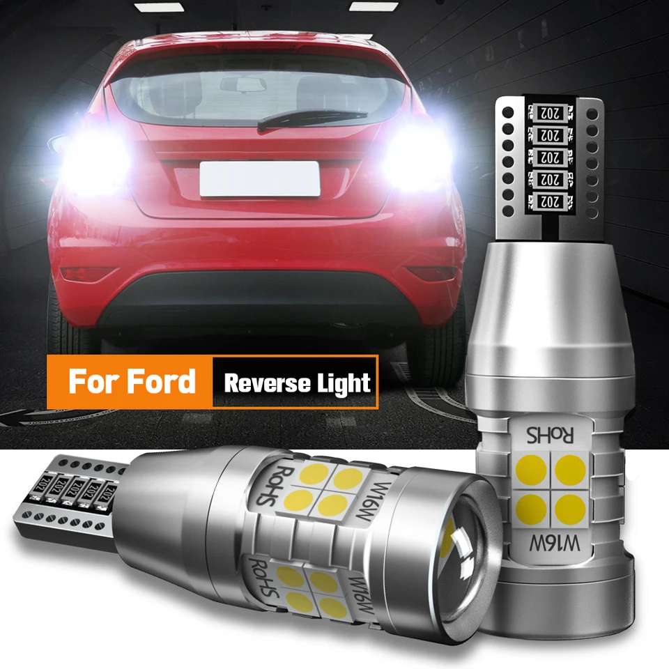 2pcs LED reverzné svetlo Blub Blub Lamp W16W T15 Canbus pre Ford C-Max Fiesta 5 6 7 Mk5 Mk6 Mk7 Focus 3 Mk3 Mondeo Galaxy Kuga 2 Fusion
