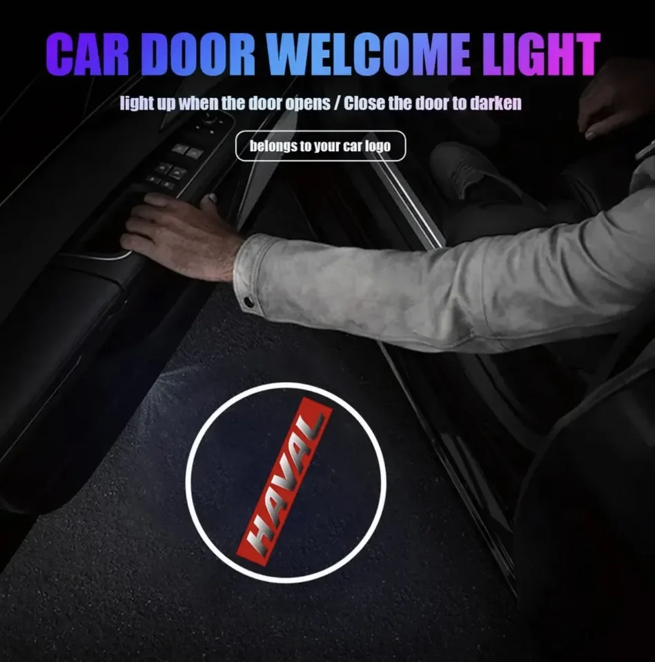 2pcs LED svetlá auta dvere duchovné tieňové atmosféru lampa projektor pre haval jolion f7 h6 2021 F7x H2 H3 H5 H8 H9 M4