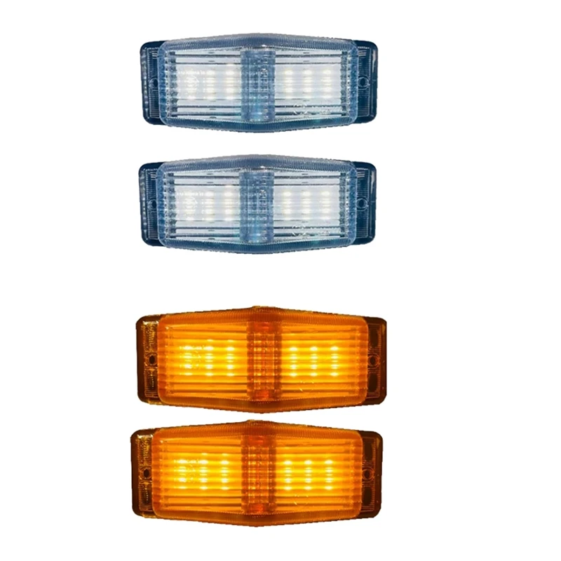 2pcs LED značky svetlá predného dvojitého horáka Lampa pre Scania Volvo Man Benz Truck Coat Lorry Front Grill Light