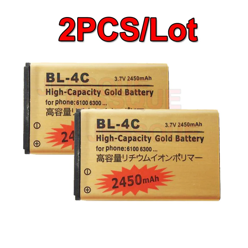 2PCS/LOT BL-4C batéria pre Nokia 2600 3500 5100 6260 6170 6100 6101 6260 6300 7200 7270 7270 7705 X2 1265 1325 1202 1661 3500C
