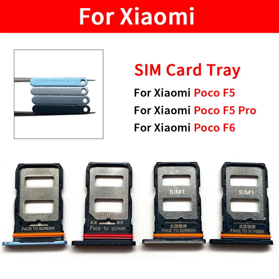 2pcs/lot nová pre Xiaomi POCO F5 Pro F5 Náhradný výmena karty SIM Držiteľ SIM Držiteľ podkladového štiepky držiaka zásuvky držiaka adaptér Adapter