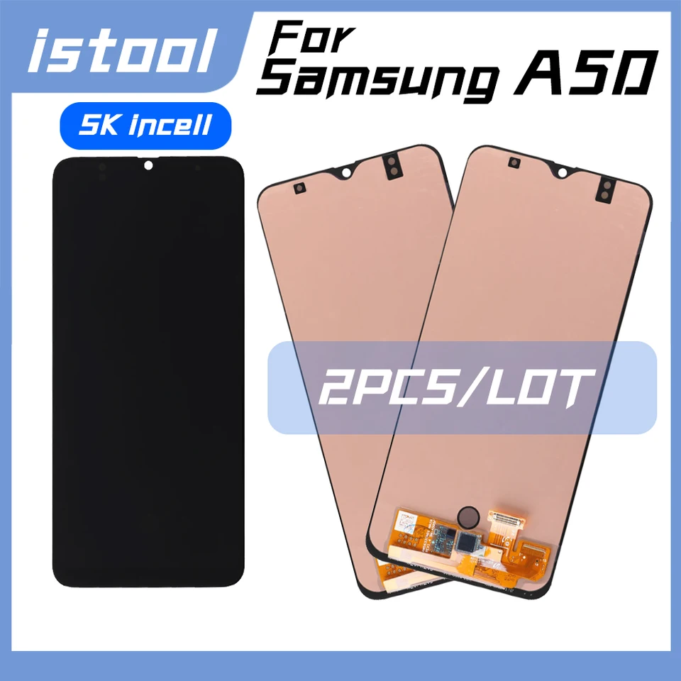 2pcs/lot testovaná SK Incell Screen pre Samsung A50 A505 A505F A505U EU USA s výmenou digitalizátora displeja LCD Frame LCD