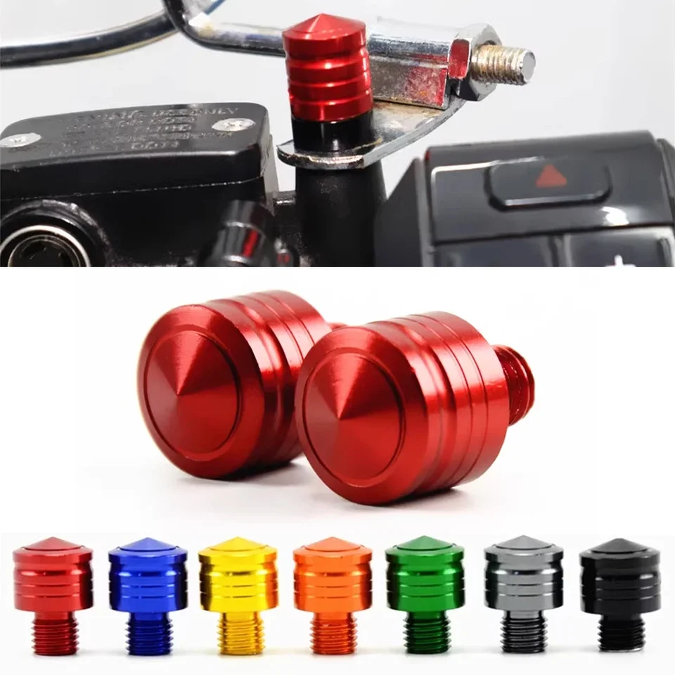2pcs M8 M10 Motocykel CNC hliníkový Zadný zrkadlový skrutkovač HLICKÉ SKREČKY