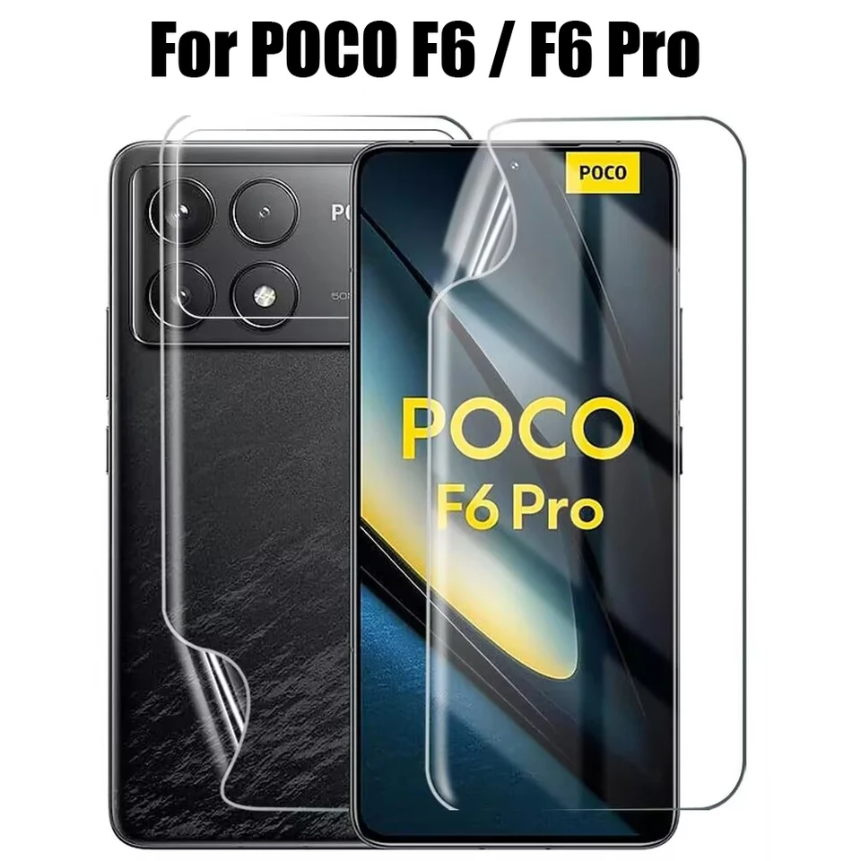 2pcs matný hydrogélový film pre chránič obrazovky Poco F6 X6 Pro pre Poco F6Pro X6Pro Front and Zadný ochranný film nie sklo