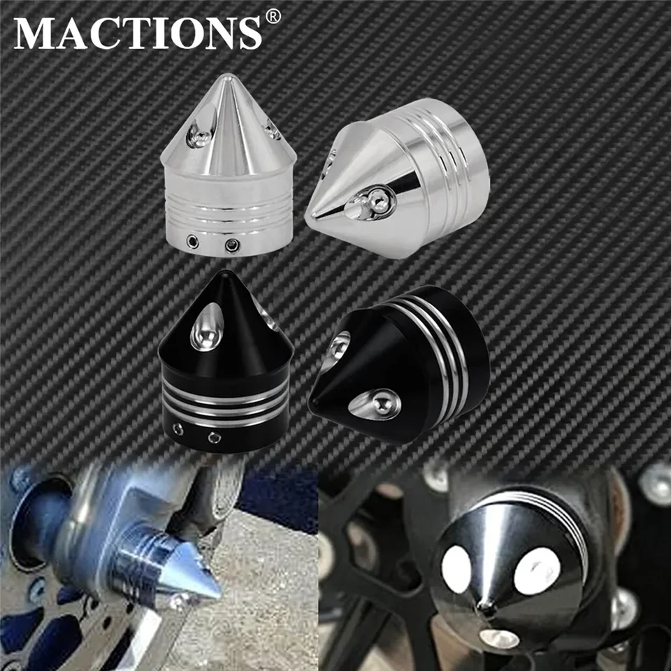 2pcs Motocykel CNC predná nápravná matica kryt pre Harley Touring Electra Glide Dyna Street Bob Fat Bob Softail Sportster XL V-Rod
