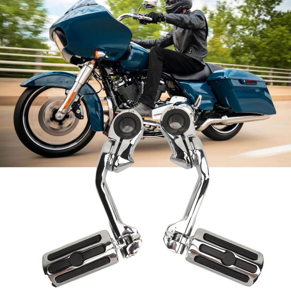 2pcs motocyklová diaľnica peg peg chróm nastaviteľný odolný pohodlný diaľničný peg peg pedál pre Davidson