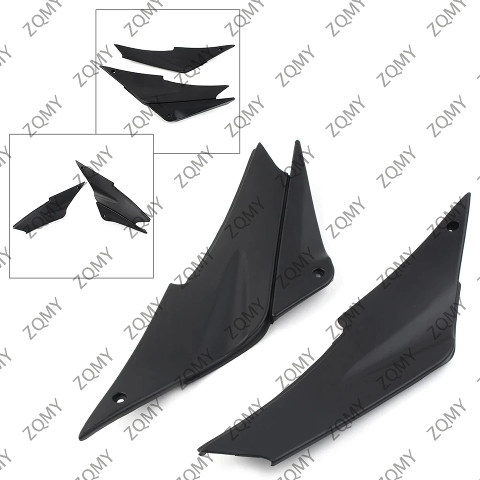 2pcs motocyklová nádrž bočným krytom panelové kapotáž pre kawasaki ninja zx6r ZX636 ZX6 2005 2006 Black ABS Plastic