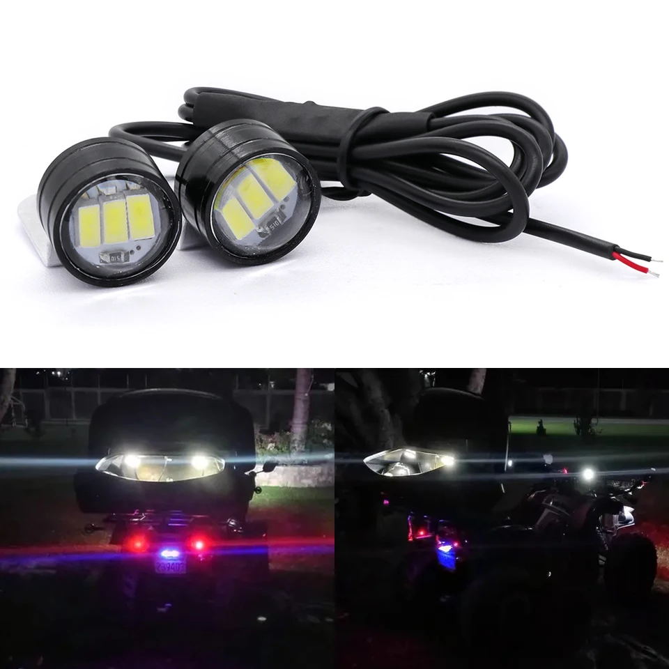 2pcs motocyklové LED denné svetlo DRL farebné vymeniteľné orle očné svetlo Super svetlé zrkadlo predné signál Sign Signing Lamp