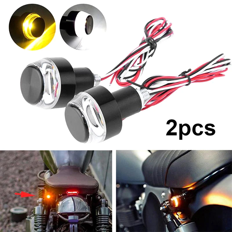 2pcs motocyklové LED riadidlá na riadidlách koncového otáčania Signálne svetlo pre 22 mm riadidlá bočná lampa lampa biela žltá/červená/modrá rukoväť blinker