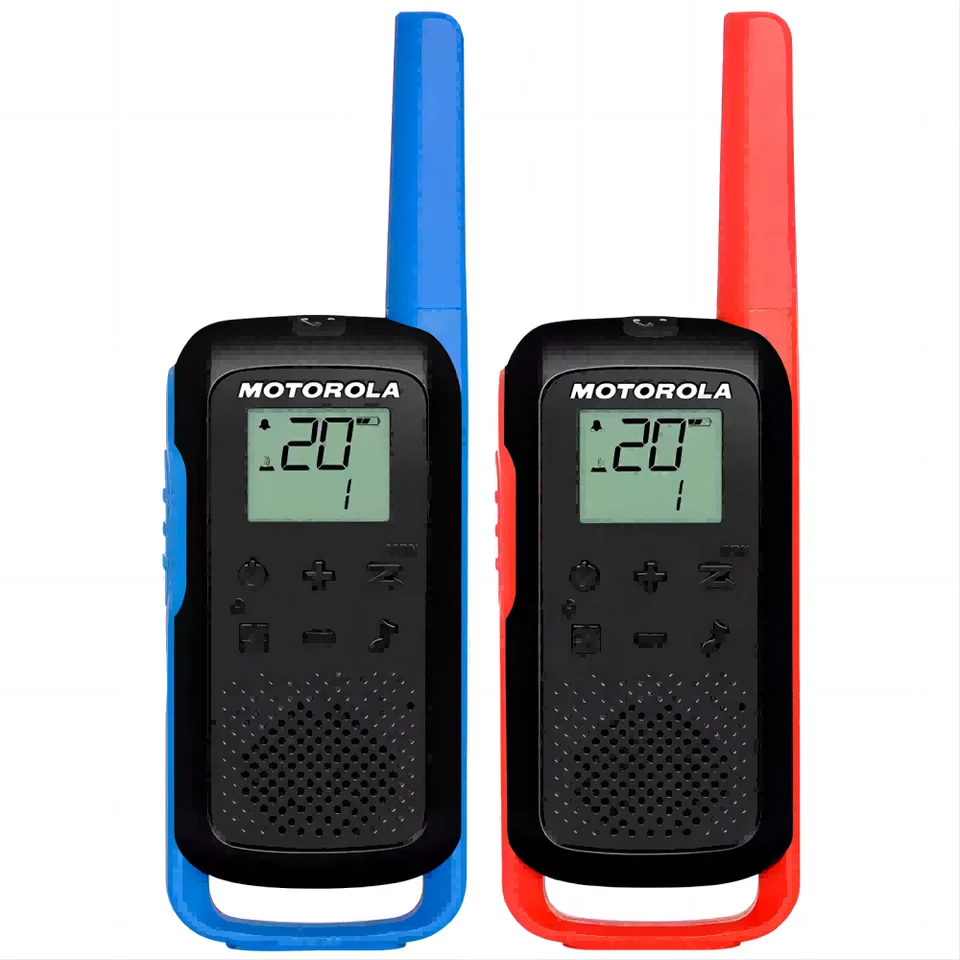 2pcs Motorola T62 Go Walkie Talkie 16 kanálov do 8 km, žiadne poplatky