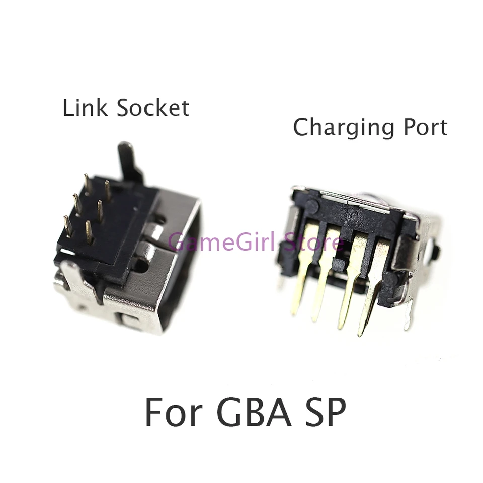 2pcs napájacie nabíjacie rozhranie port soket pre Gameboy GBA SP Console Connect Two-Player Link Connector Plug Connect Jack