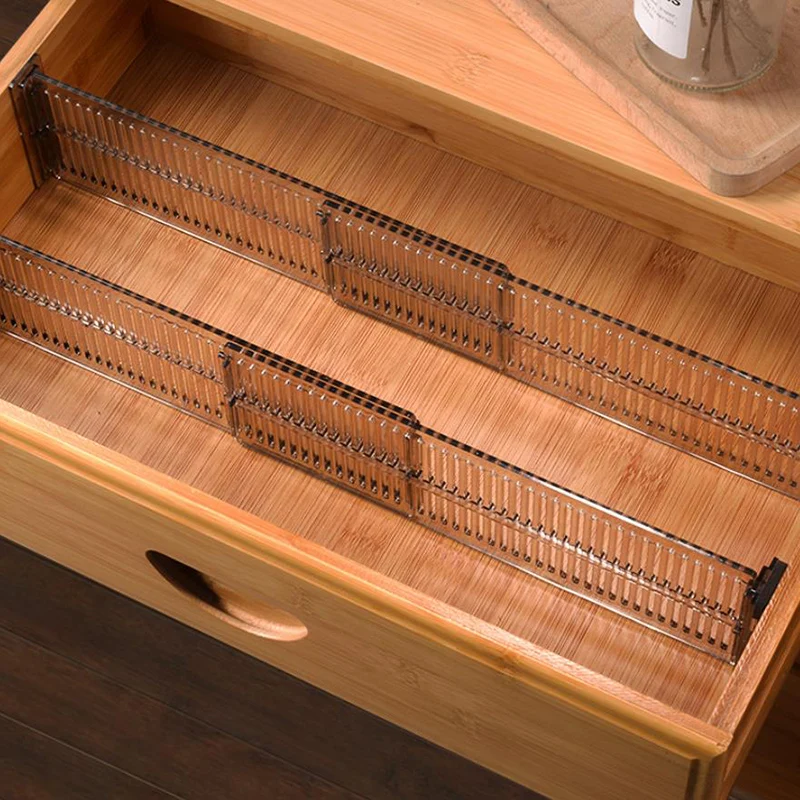 2pcs nastaviteľný organizátor deliča zásuvky DIY Izba Kuchy