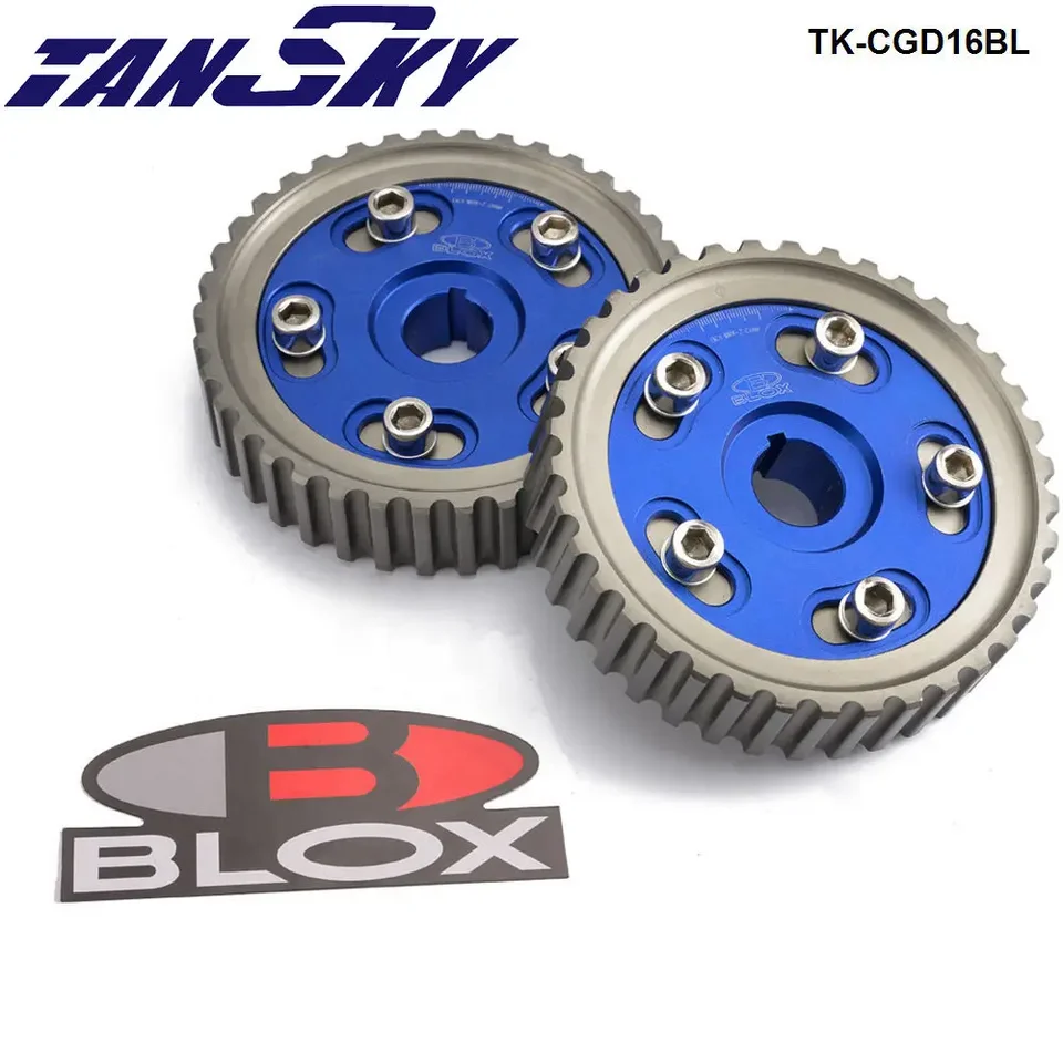 2pcs nastaviteľný závodný vačkový prevodový stupeň prevodovky prevodové koleso pre honda Civic D15 D16 SOHC 88-00 Vstupné a výfukové výfuky TK-CGD16BL