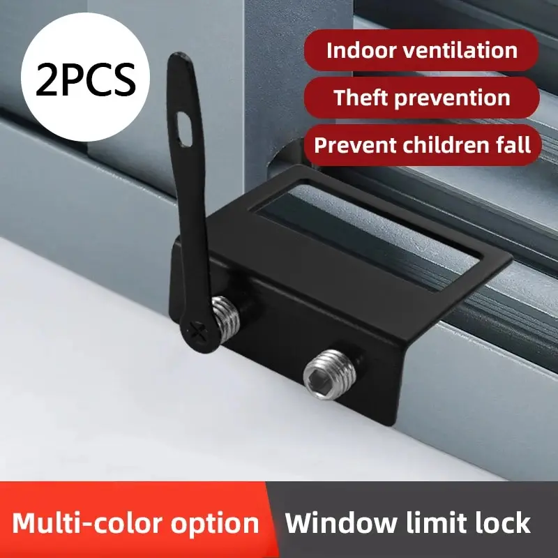 2pcs Nefeaming Window Limiter, multifunkčná spona na zámok okien, posuvné dvere, ochrana detí, bezpečnosť a proti krádeži