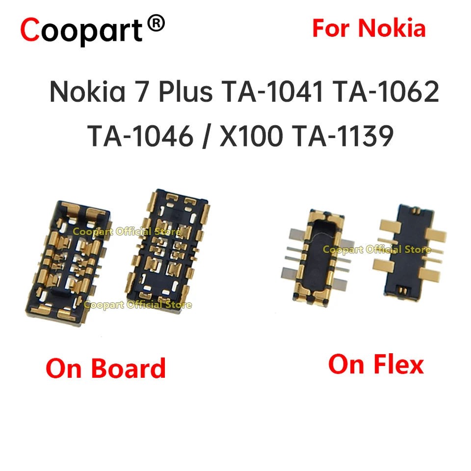 2pcs Nová vnútorná batéria FPC konektor na káblovej doske základnej dosky pre Nokia 7 Plus TA-1041 TA-1062 TA-1046 / X100 TA-1139