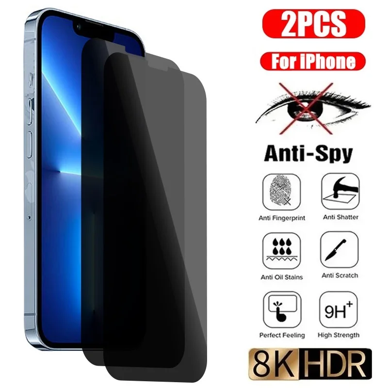 2pcs ochrana proti ochrane súkromia pre iPhone 15 14 13 12 11 Pro Max