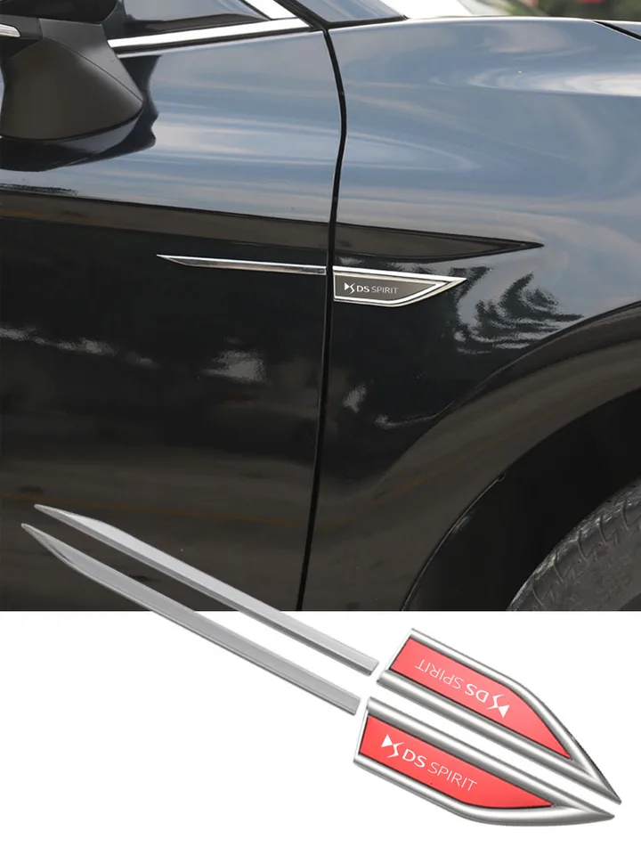 2pcs odznaky automobilov bočné dvere tela Fender nálepky nožové odznaky dekorácie pre ds 3 krížový kus DS7 DS4 DS3 DS Spirit Citroen x
