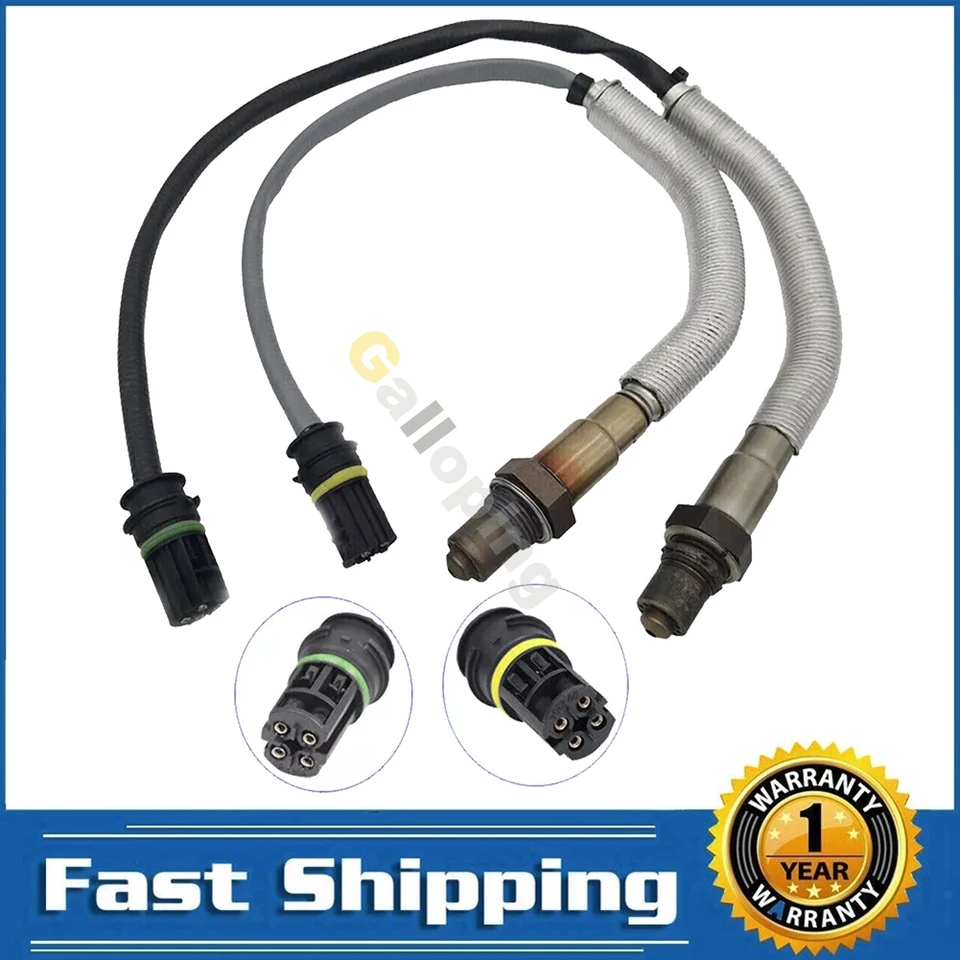2pcs Oxygén O2 senzor 2 banka 1 2 za rok 2000 2010 BMW 528i 335i 2006 300I 300xi 325i 325XI 3,0L L6 4 WIRES DOWSTERE DOWSTERE 2344876