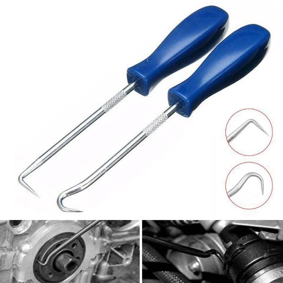 2pcs Pick & Hook Tool O O Ring Oil Tenpá tesniaci tesniaci sťahovač odstraňovač 90/45 stupňa Hook na načítanie podložiek voľné diely ručné náradie
