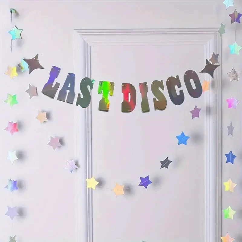 2pcs posledné disco hviezdy garlands for k narodeninám dekora
