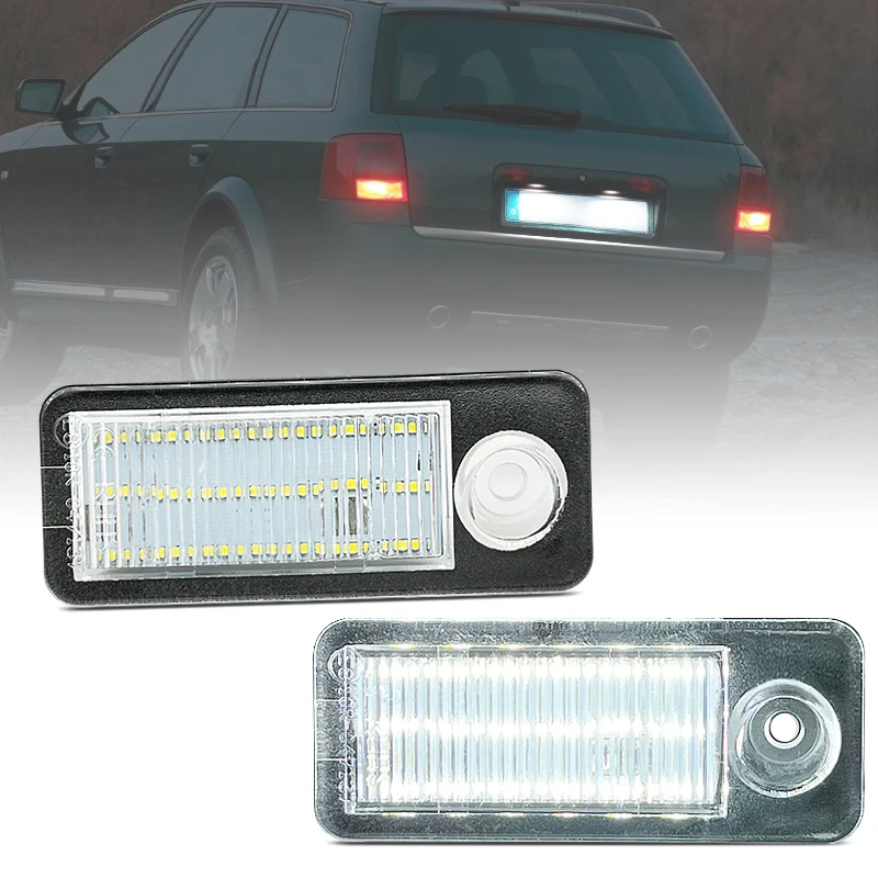 2pcs pre Audi A6 C5 4B Avant Wagon 1998-2005 RS6 2003-2005 biele LED číslo LED LIPSIBLE Svetlo OEM# 4B9943021